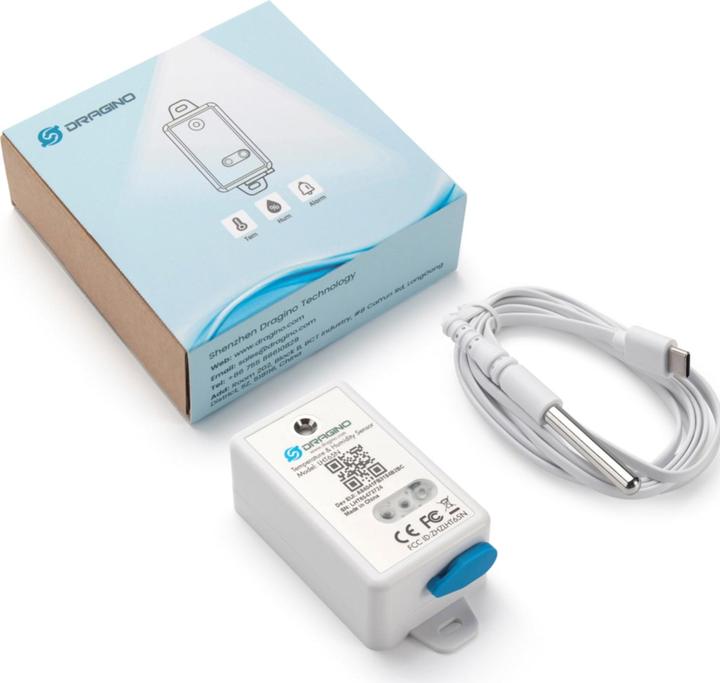 Image du produit Dragino LHT65N E3 Capteur de température et d'humidité LoRaWAN (Actionneur de chauffage)