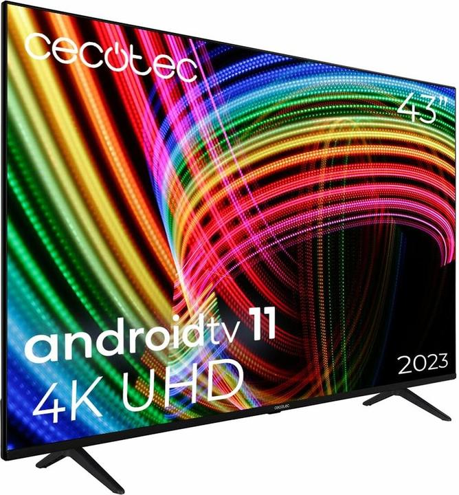 Actual product image Cecotec TV 43" LED 4K UHD FRAMELESS ANDROIDTV 11 ALU30043 (43", LED, 4K)