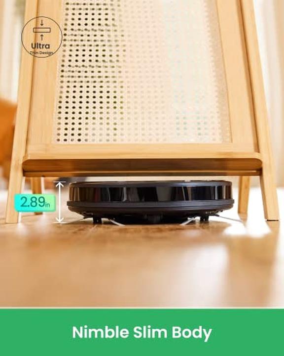 Actual product image Vactidy Aspirapolvere robot con 2800 Pa, 120 min autonomia, comando vocale, per peli animali e tappeti (Robot vacuum)
