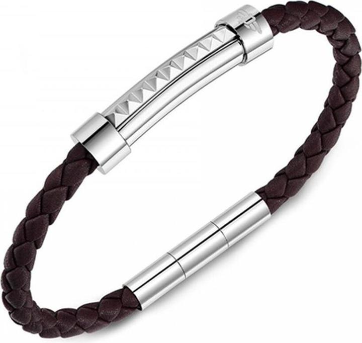 Immagine prodotto Police Scaffale - Bracciale in pelle marrone scuro Rock Rebel PEAGB0001409/10 - Lunghezza: 20 cm (20 cm, Cuoio)