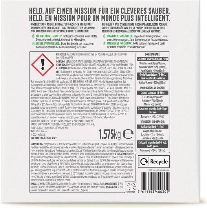 Produktbild Held Sensitive (21 Waschgänge, Waschpulver)