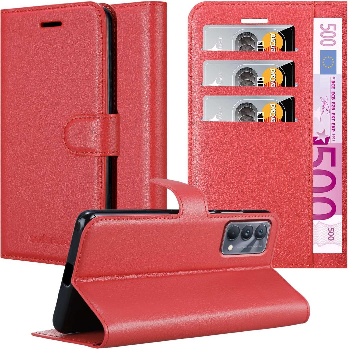 Cadorabo Book Stand Hülle für Realme GT Master (Realme GT Master), Smartphone Hülle, Rot