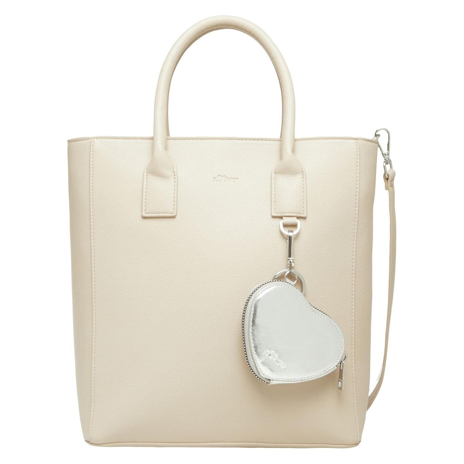 S.Oliver, Damen, Tasche, Tasche Shopper Aus Lederimitat Mit Flaschenhalter Und Logo, Beige, Braun