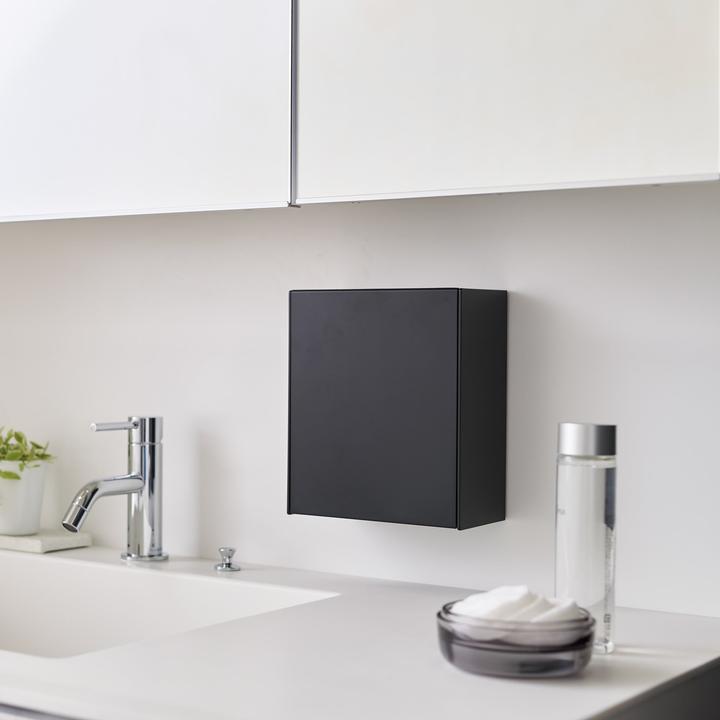 Actual product image Yamazaki Tower adhesive hook storage box
