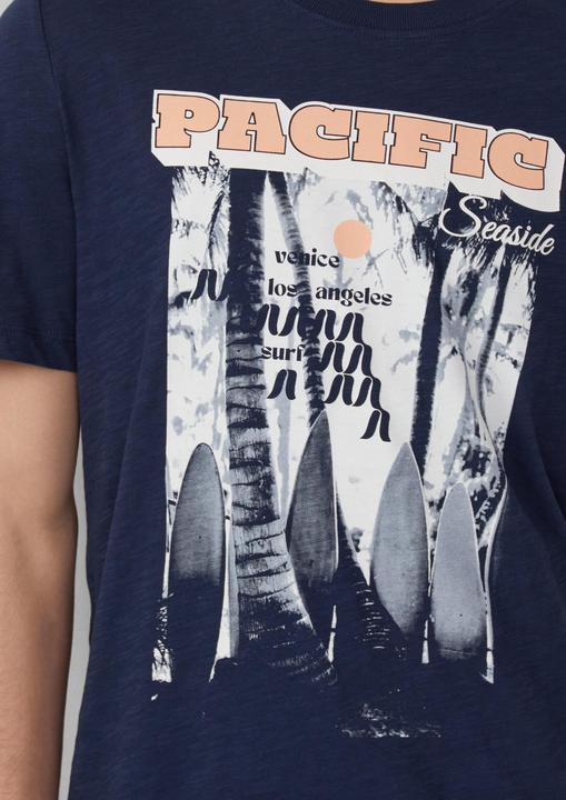 Actual product image S.Oliver T-Shirt Baumwoll-T-Shirt mit Frontprint und Flammgarnstruktur (M)