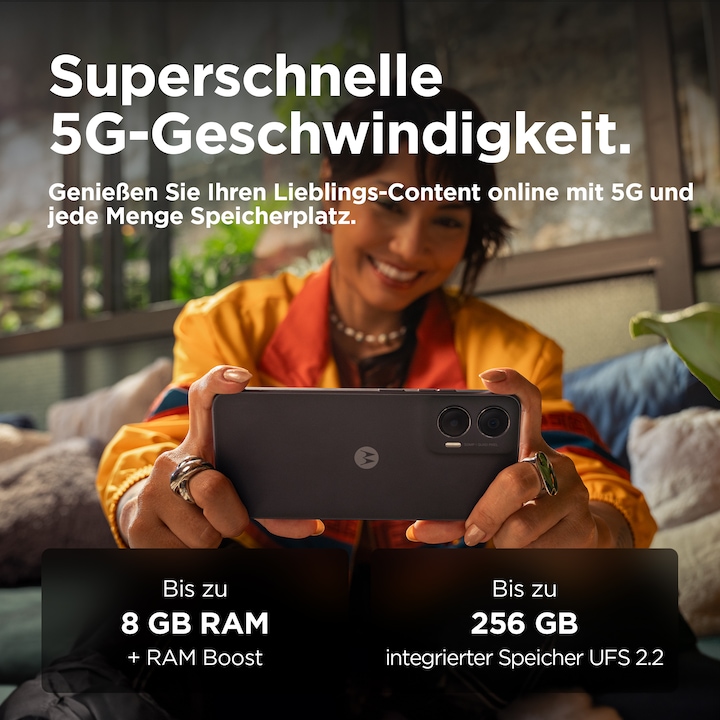 Image du produit Motorola Moto G35 (256 Go, Midnight Black, 6.72", SIM + eSIM, 50 Mpx, 5G)