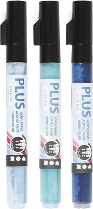 Creativ Company Acrylmarker (Aqua, Blau, Hellblau, 2 mm, 3 x)