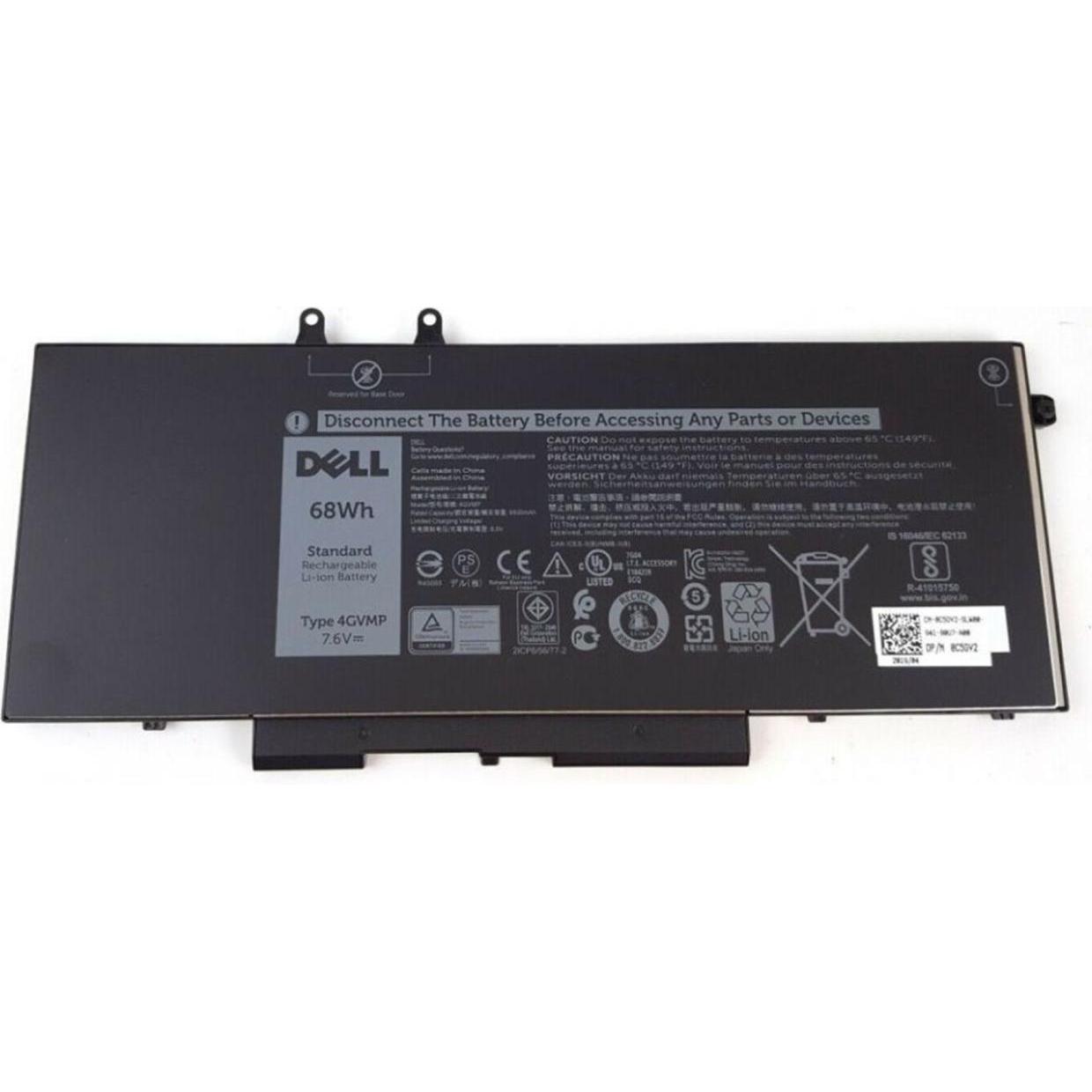 Dell Battery, 68WHR, 4 Cell (4 Zellen, 8500 mAh), Notebook Akku