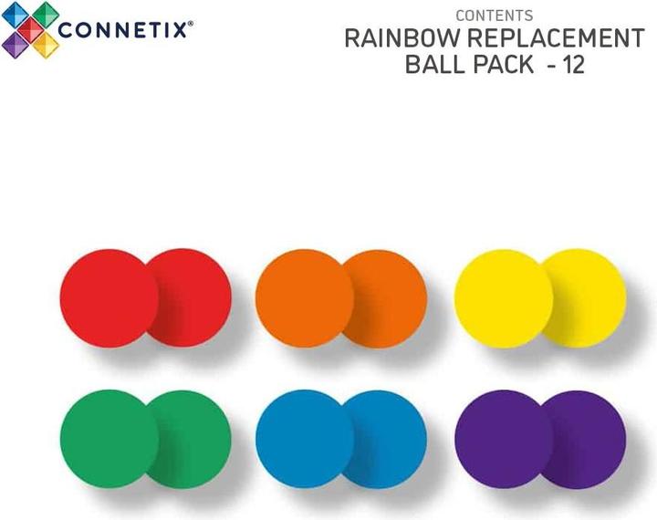 Produktbild Connetix Tiles 12 Teile Ball Pack, Ersatzkugeln für Magnetische Kugelbahnen