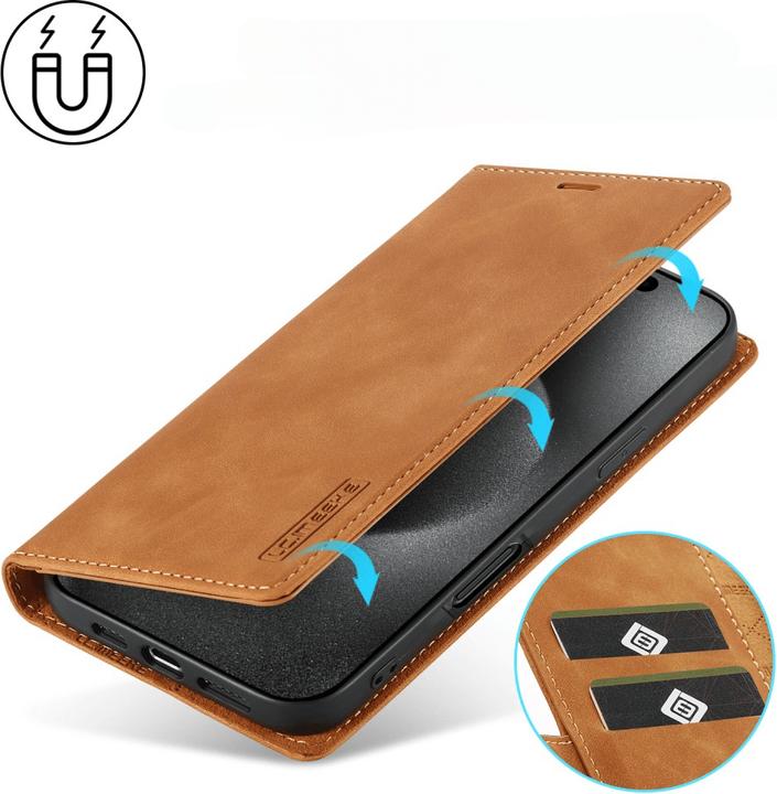 Produktbild LC.Imeeke iPhone 16 Pro Max - Flip Case Vintage (Apple iPhone 16 Pro Max)