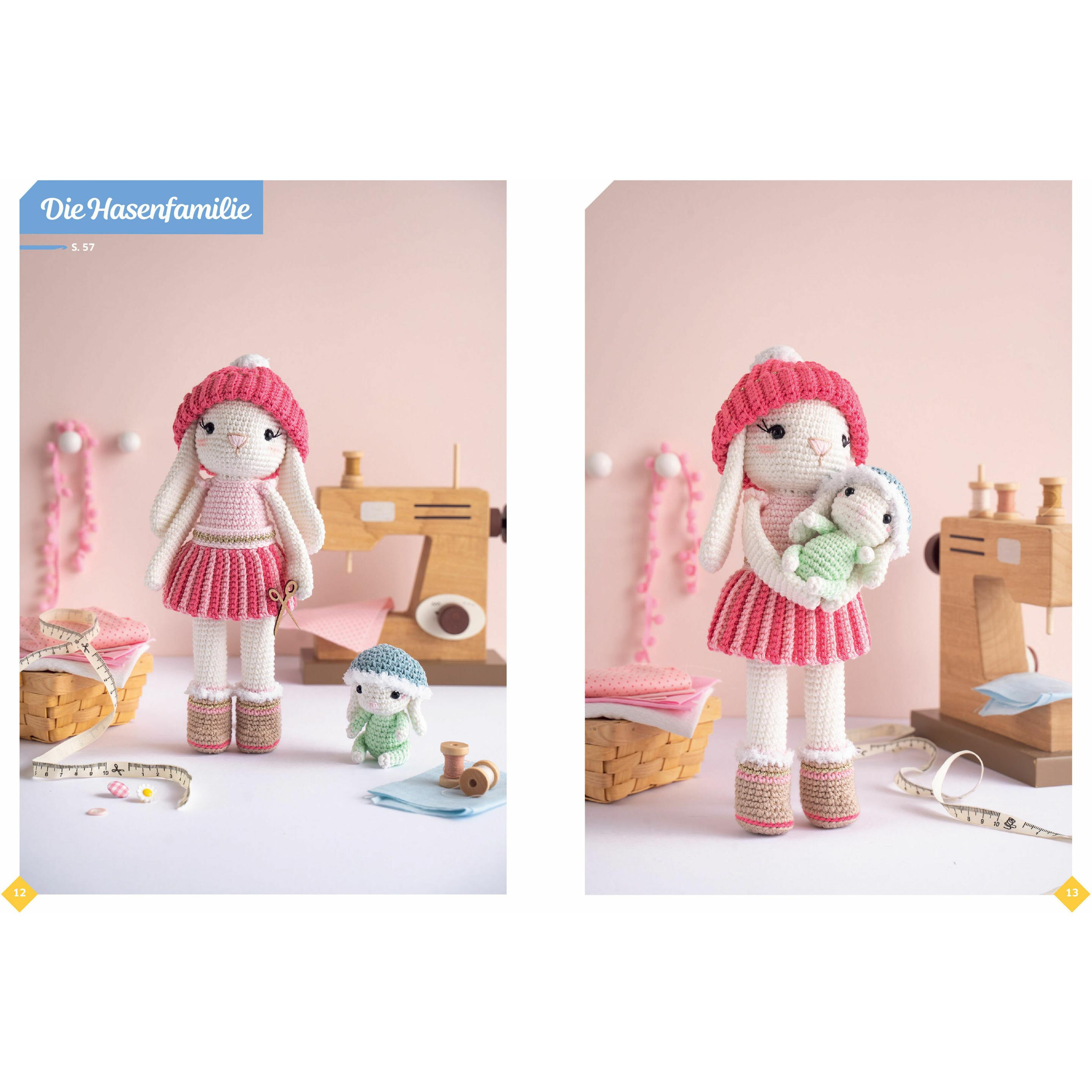 Thumbnail - Niedliche Tierfamilien - Grosse und kleine Amigurumis häkeln, Ratgeber von Marie Clesse