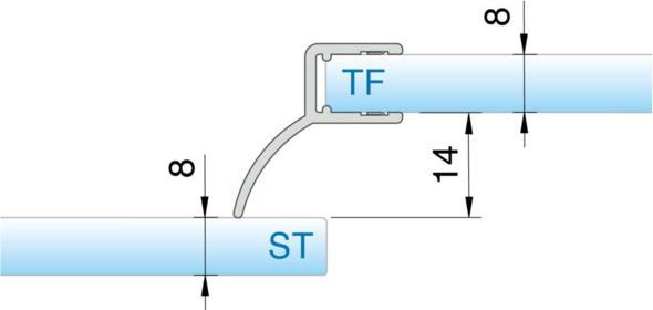 Pauli+Sohn Joints de porte de douche 180° latéraux