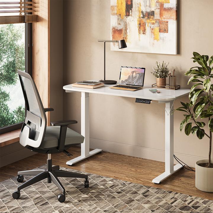 Produktbild Vicco Schreibtisch Elevate, Weiss/Weiss, 180 x 57.5 cm (120 x 60 x 70 cm)