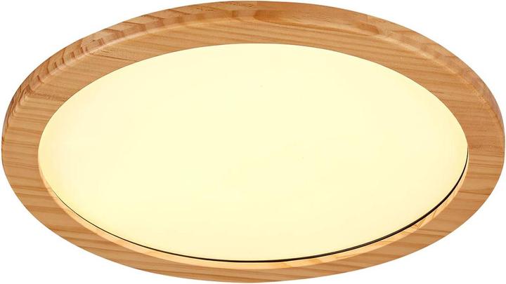 Produktbild Lucande Joren LED-Deckenleuchte rund Holz Ø 48 cm (2170 lm)