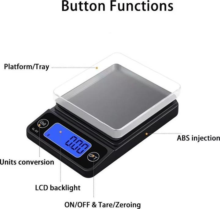 Actual product image Swissdetector Electronic scale - Multifunction - coffee - 500g / 0,1g