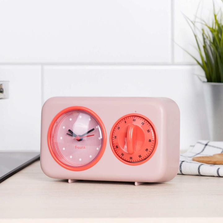 Actual product image Fisura RETRO KITCHEN TIMER pink