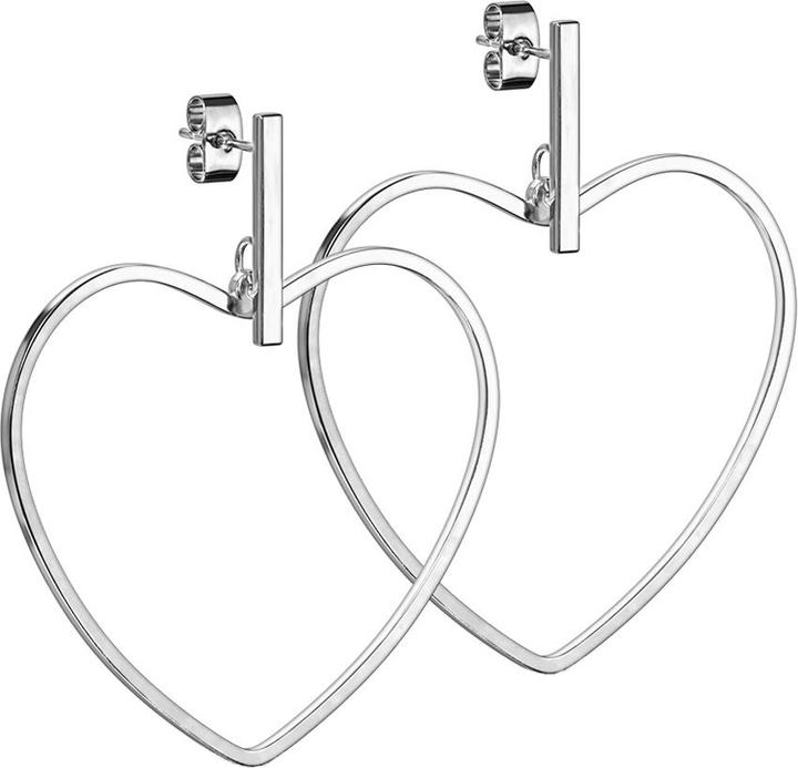 Immagine prodotto Star Piercing Orecchini a perno in argento con pendente a cuore (senza ottone, Acciaio chirurgico 316L)