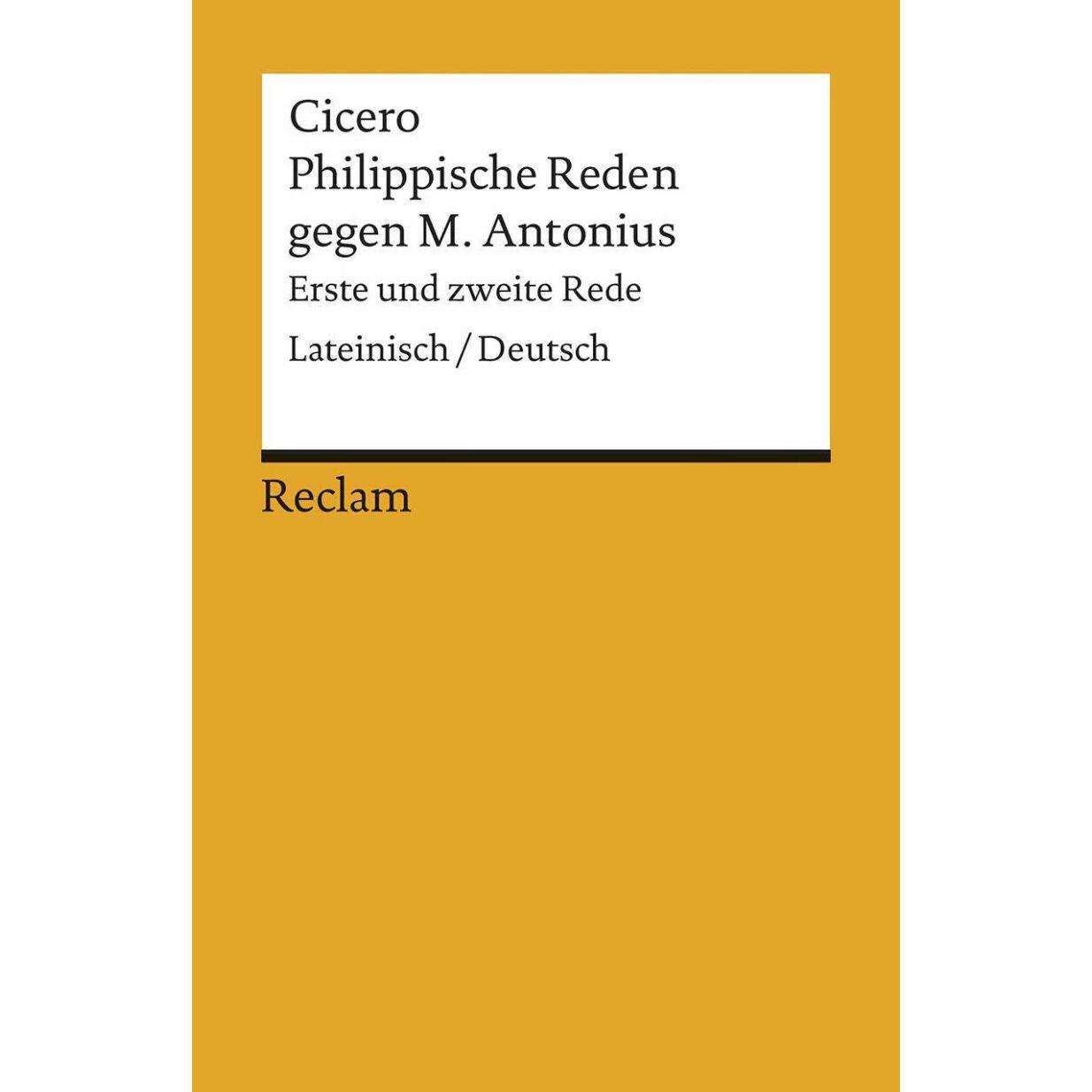 Philippische Reden gegen M. Antonius, Belletristik von Cicero