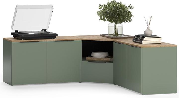 Immagine prodotto Vicco Wohnwand Wido, Grün/Sonoma, 3 Teile (80 x 50 x 40 cm)