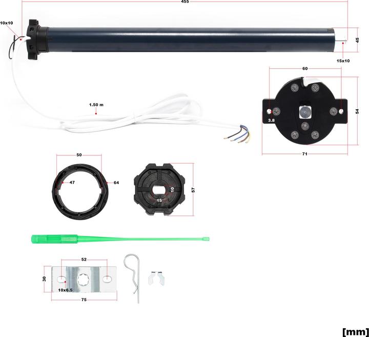 Produktbild Wiltec Rollladenmotor