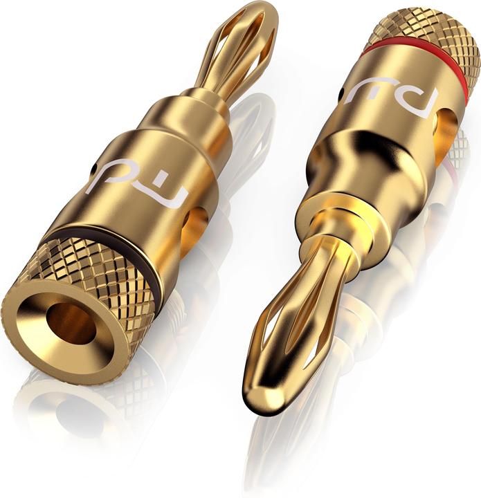 Primewire 10x Bananenstecker für Lautsprecher Kabel bis 6,8mm², Verstärker, HIFI-Receiver Lautsprecherstecker