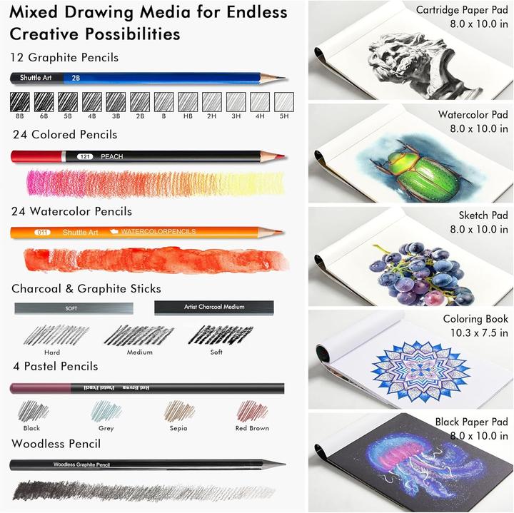 Produktbild Shuttle Art 124-teilige Mal- und Zeichenset