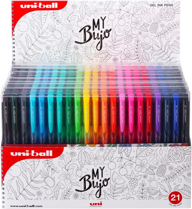Produktbild Posca Roller Signo (Rosa, Goldgelb, Blau-schwarz, Mandarinorange, Orange, Violett, Schwarz, Blau, Rot, Himbeer, hellrosa, Hellgrün, Türkis, Gelb, Grün, Grau, Hellblau, braun-schwarz, Himmelblau, Dunkelgrün, aqua marin, 21 x)