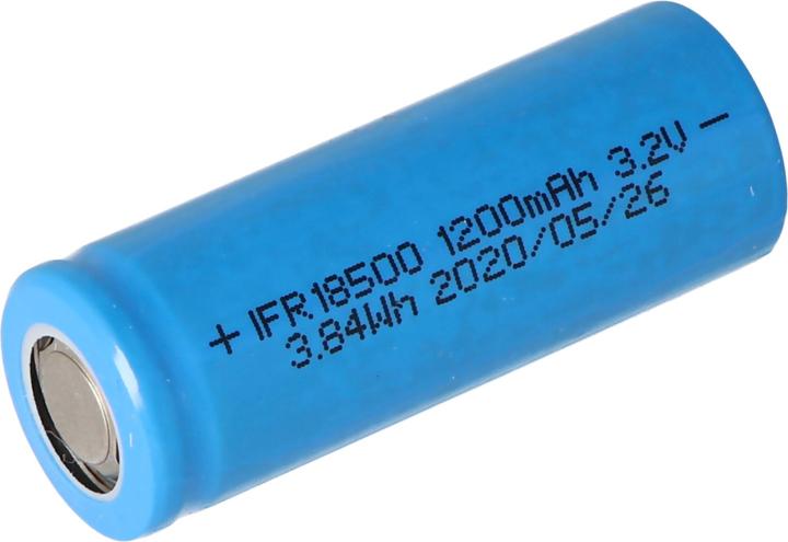 Image du produit EIZfan Batterie IFR 18500 Flat Top sans tête non protégée (1 pcs, 18500, 1200 mAh)