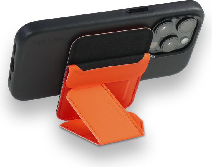 Actual product image Decoded Silicone MagSafe Card Stand Sleeve Apricot Crush