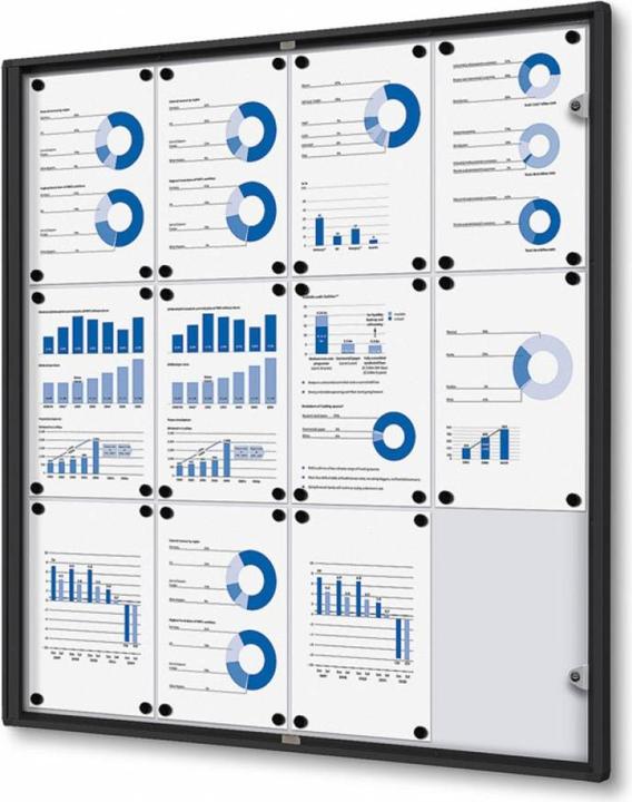 Productafbeelding Showdown Displays Showdown® Displays Showcase Economy zwart 12x DIN A4 (Prikbord, 93.10 x 96.30 cm)