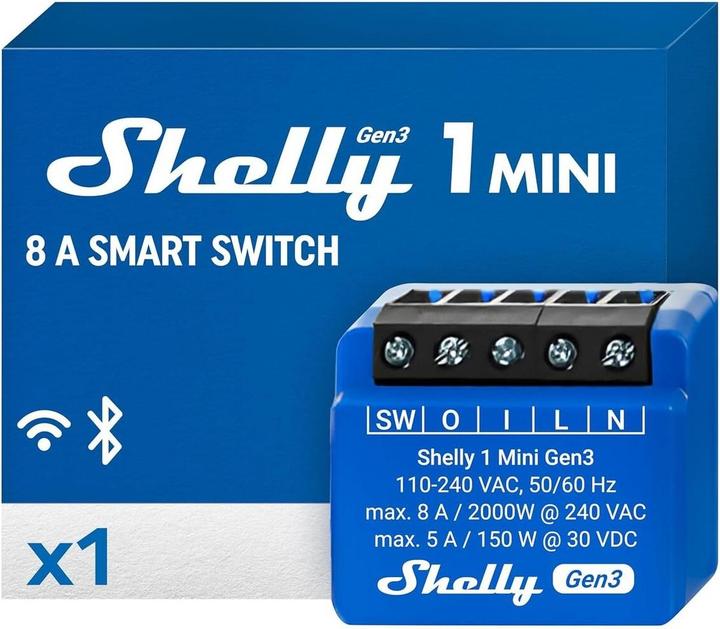 Produktbild Shelly 1 Mini Gen3 (Schaltaktor)