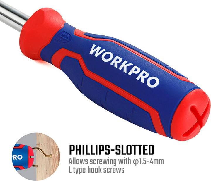 Produktbild Workpro Schraubendreher-Set PH2, 1/4", PH1, 3/16” (4.8 mm)