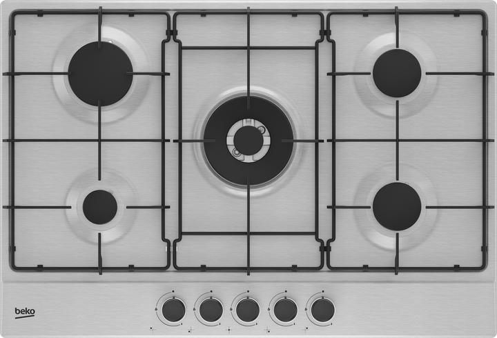 Actual product image Beko HIAW75223SXE Hob Stainless steel Built-in 75 cm Gas 5 Cooker(s)