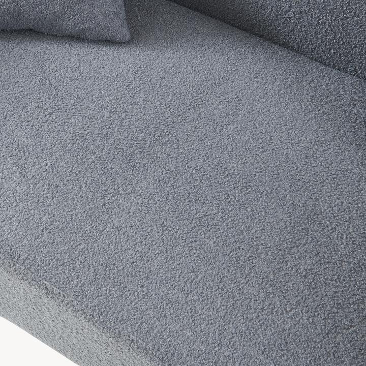 Produktbild En.Casa 2-Sitzer Sofa Midt 132x70x81 cm Bouclé Grau (2-Sitzer)