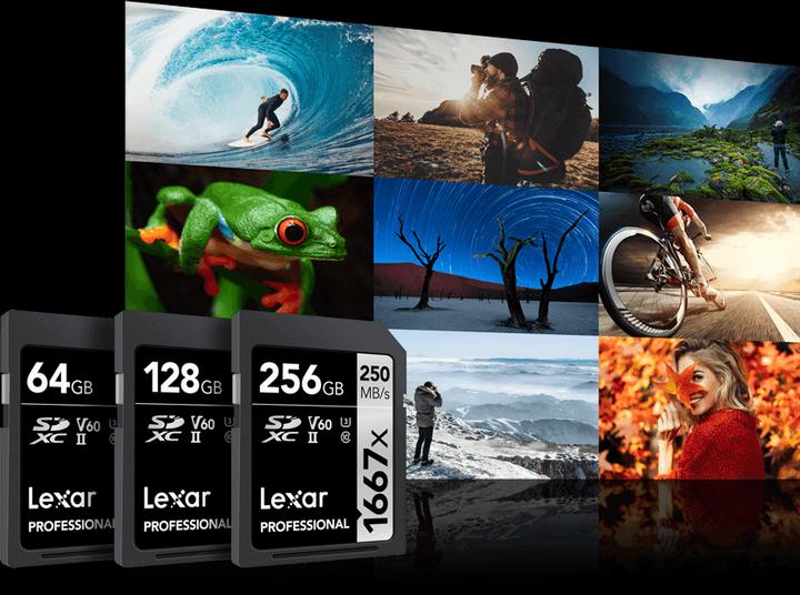 Produktbild Lexar Professional 1667x (64 GB, SDXC, U3, UHS-II)