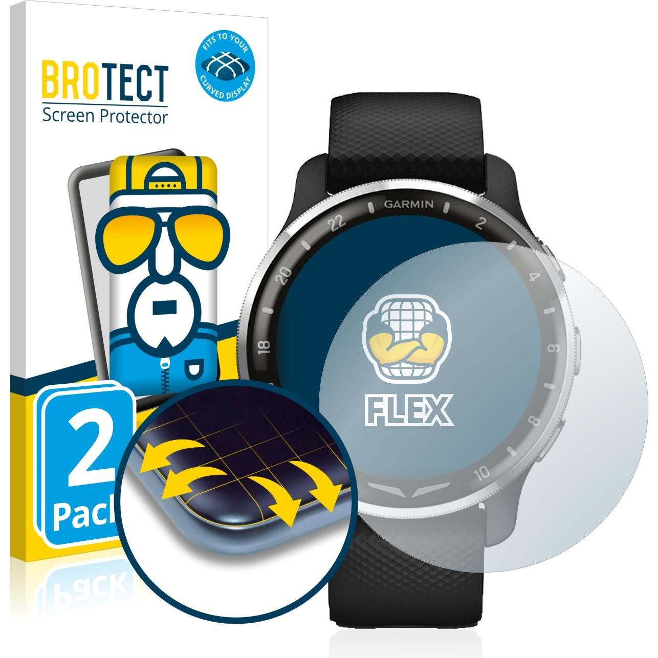 BROTECT Full-Cover Displayschutz, Smartwatch Schutzfolie, Transparent