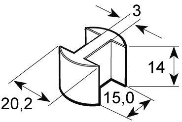 Rehau Mittelstopper CLASSIC (1 Stk.)