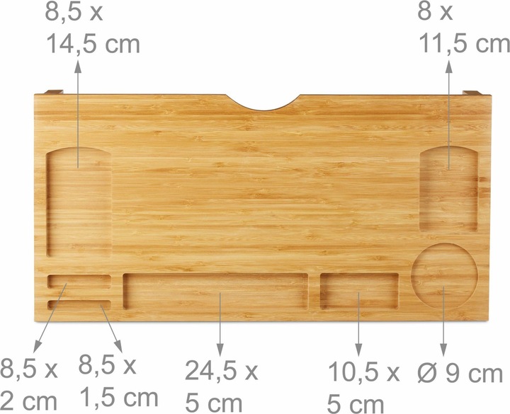 Immagine prodotto Relaxdays Porta Notebook Bambù & Alluminio, Naturale