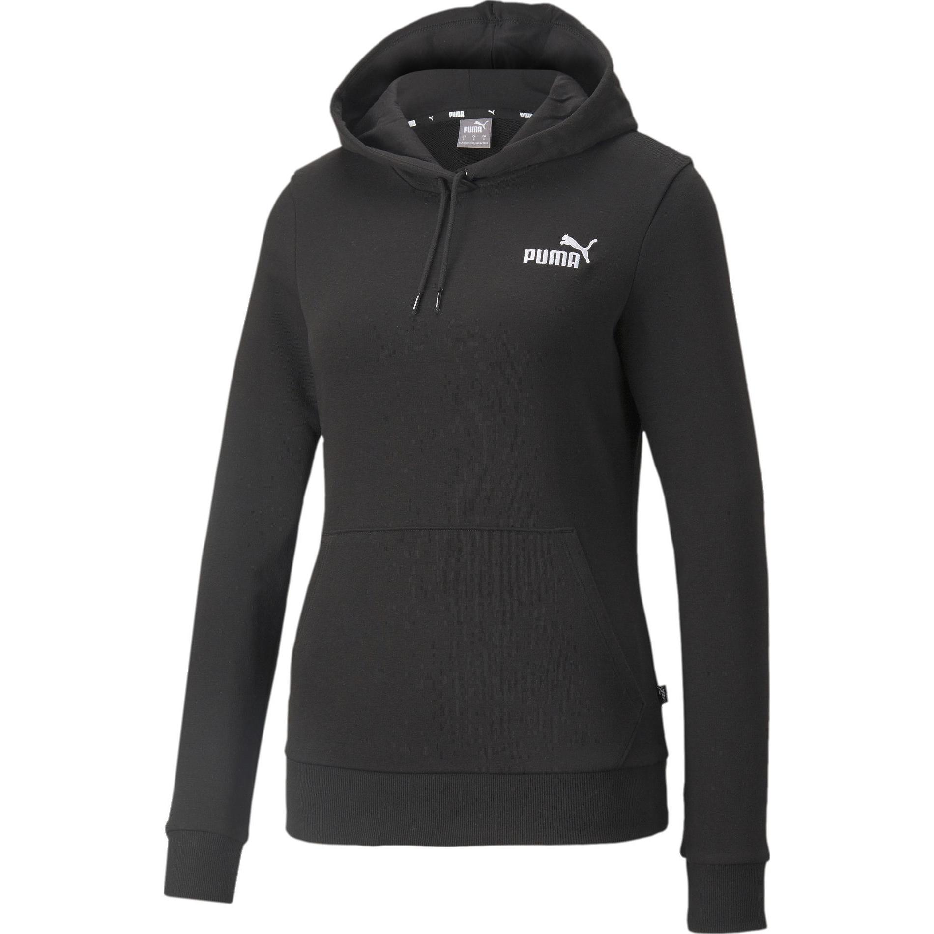 Puma, Damen, Pullover, ESS+ Embroidery Hoodie, Schwarz, (L)