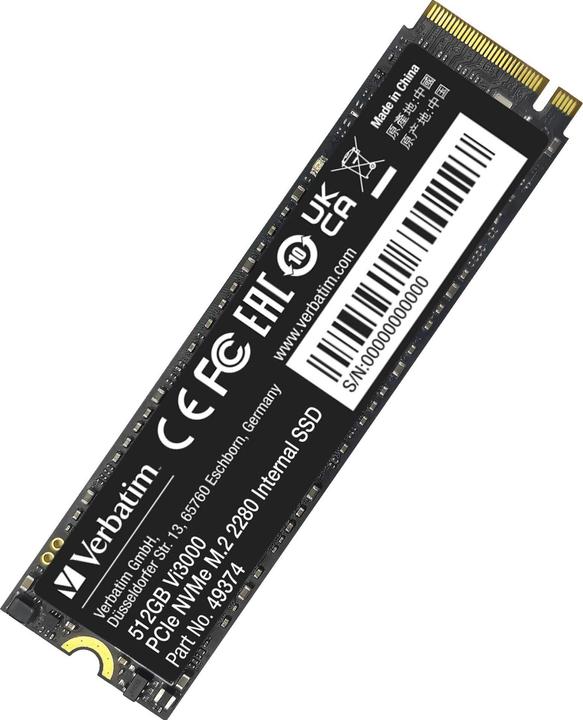 Actual product image Verbatim Vi3000 (512 GB, M.2 2280)