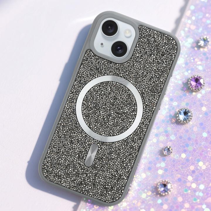 Produktbild Cadorabo iPhone 14 PLUS / 15 PLUS Hülle kompatibel mit MagSafe Glitzer Case (Apple iPhone 14 Plus, Meizu 15 Plus)