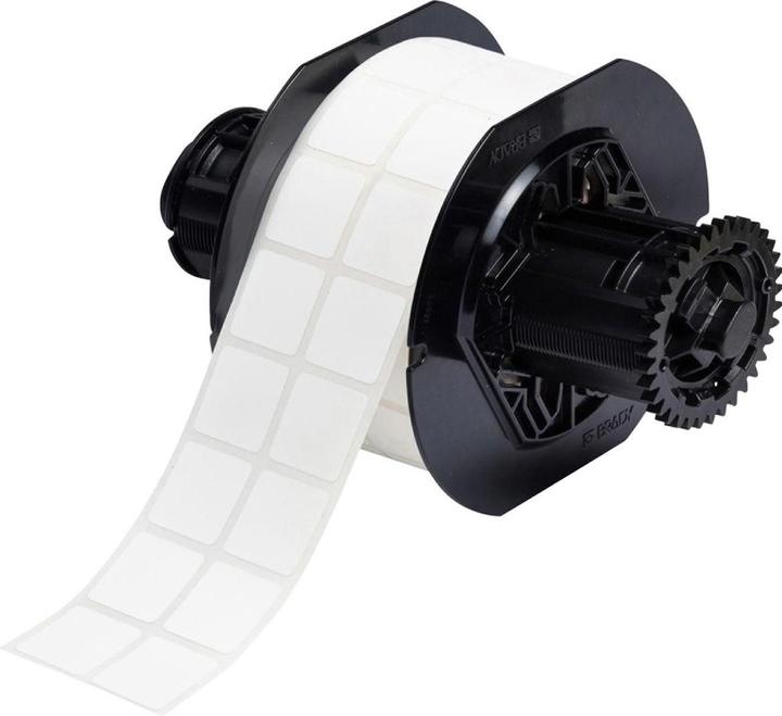 Actual product image Brady B33-141-481, polyester, white, matt, 22.86 x 22.86 mm, permanent, 2-lane (1500 p.) (2.30 cm)