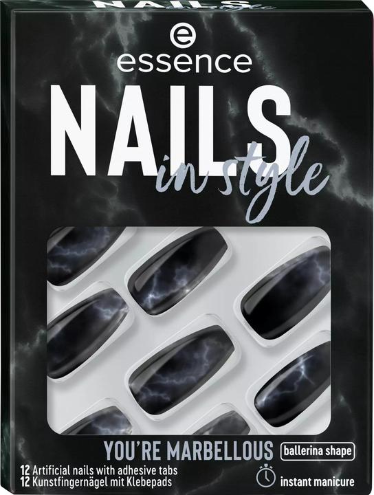 Produktbild essence You're Marbellous (Kunstnägel, Schwarz)