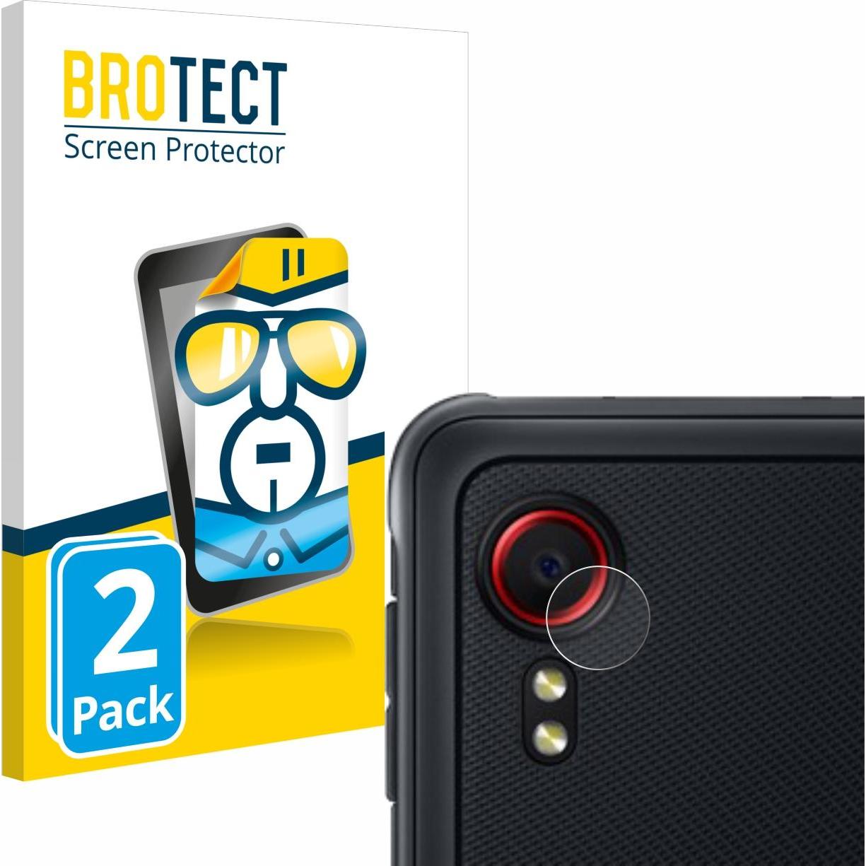 BROTECT Schutzfolie Displayschutz Klar (2 Stück, Samsung Galaxy Xcover 5), Smartphone Schutzfolie, Transparent