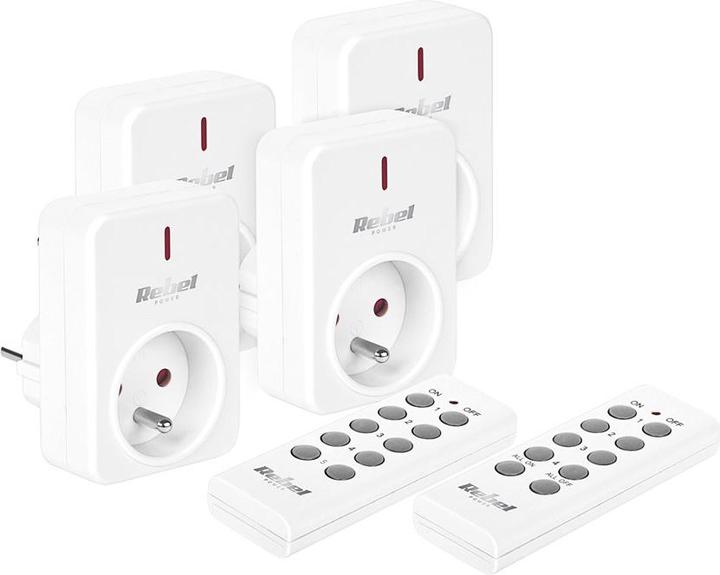 Kemo Kemot Cztery gniazdka 230V sterowane pilotami (4+2) URZ3471