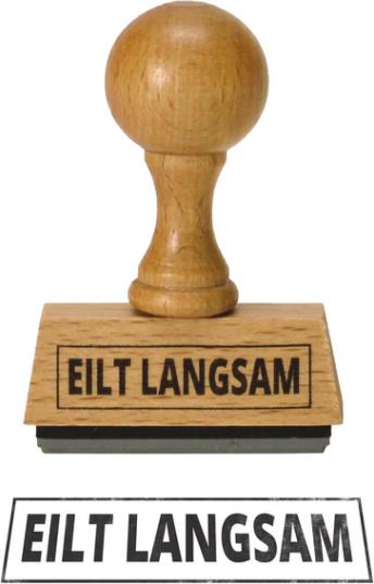 Immagine prodotto CreaDiva Holzstempel - Eilt langsam