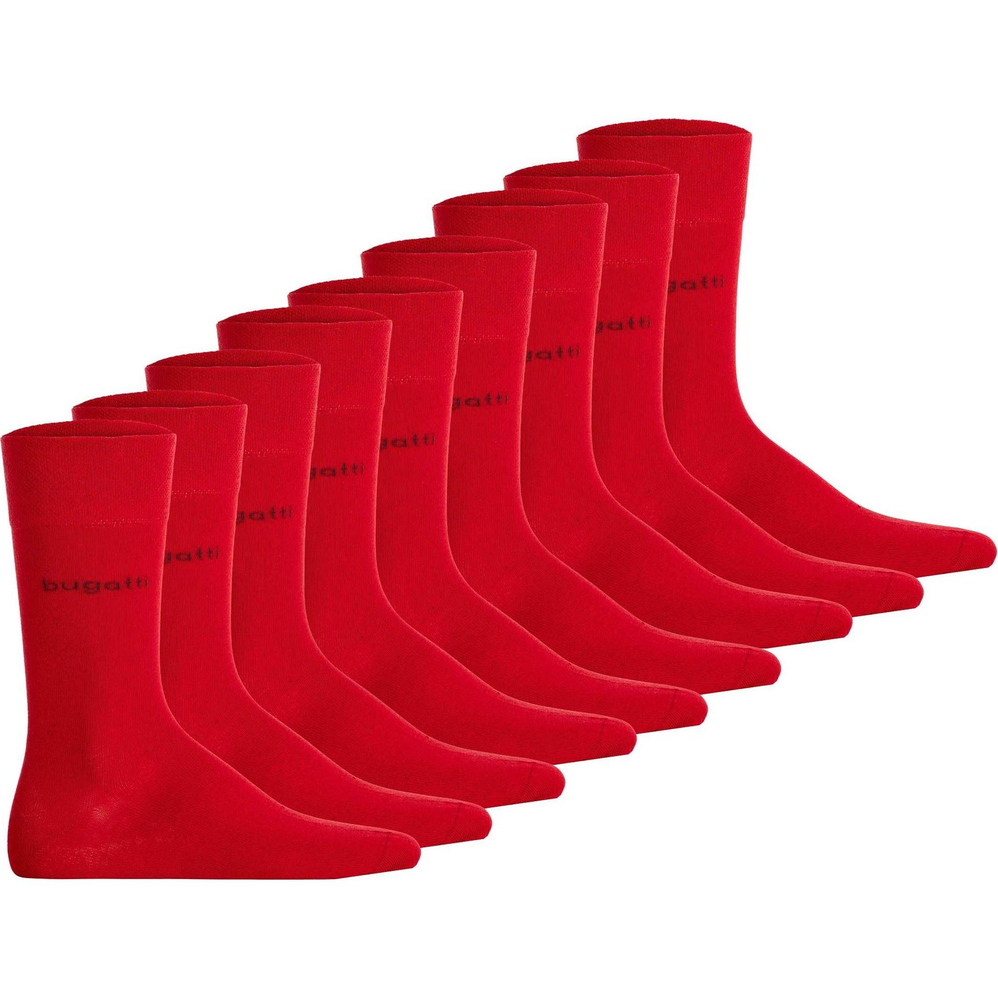 Bugatti, Herren, Socken, Socken Business, Rot, (9er Pack, 39 - 42)