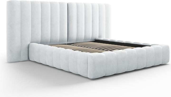 Actual product image Micadoni Storage Bed With Double Headboard, "Kelp", 230x250x100Made in Europe (160 x 200 cm)