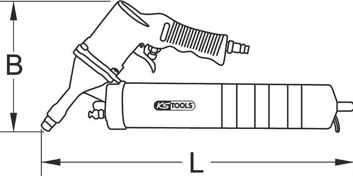 Immagine prodotto KS Tools Ingrassatore ad aria compressa con tubo flessibile e tubo di riempimento 515