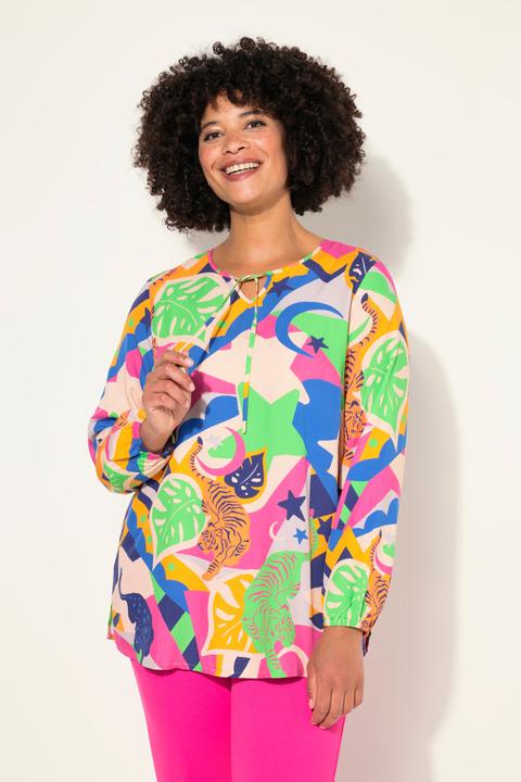 Image du produit Angel of Style Bluse, Tiger Mustermix, Langarm (44)